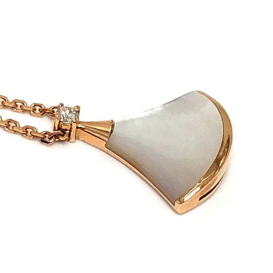 BVLGARI Necklace 359986 18K Pink Gold gold K18PG Diva Dream Necklace 1P Diamond
