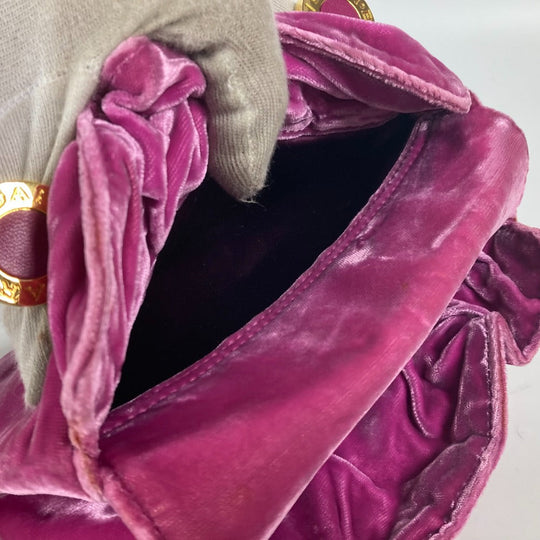 BVLGARI Clutch bag Velor pink Bulgari Bulgari Women Used Authentic