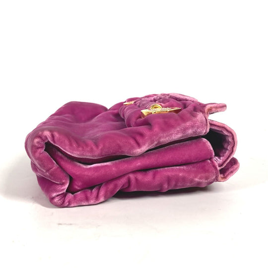 BVLGARI Clutch bag Velor pink Bulgari Bulgari Women Used Authentic