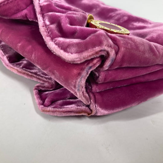 BVLGARI Clutch bag Velor pink Bulgari Bulgari Women Used Authentic
