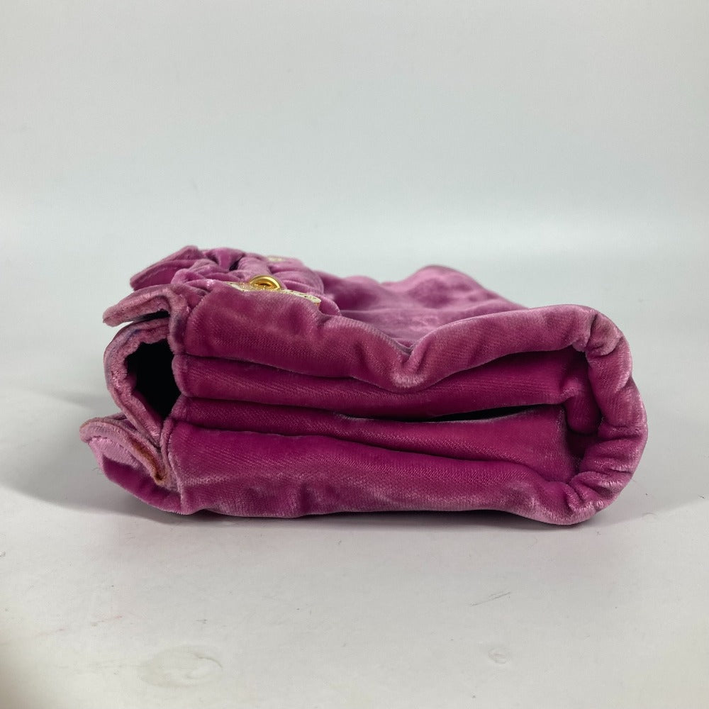 BVLGARI Clutch bag Velor pink Bulgari Bulgari Women Used Authentic