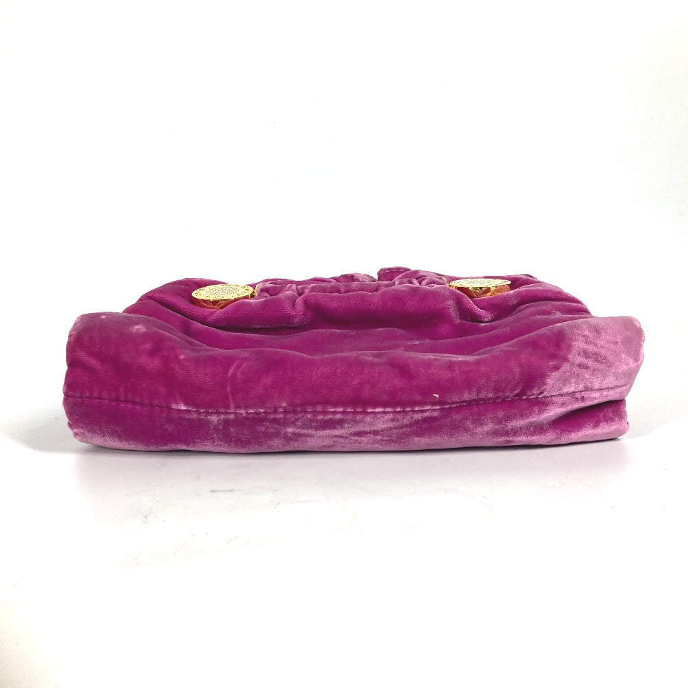 BVLGARI Clutch bag Velor pink Bulgari Bulgari Women Used Authentic