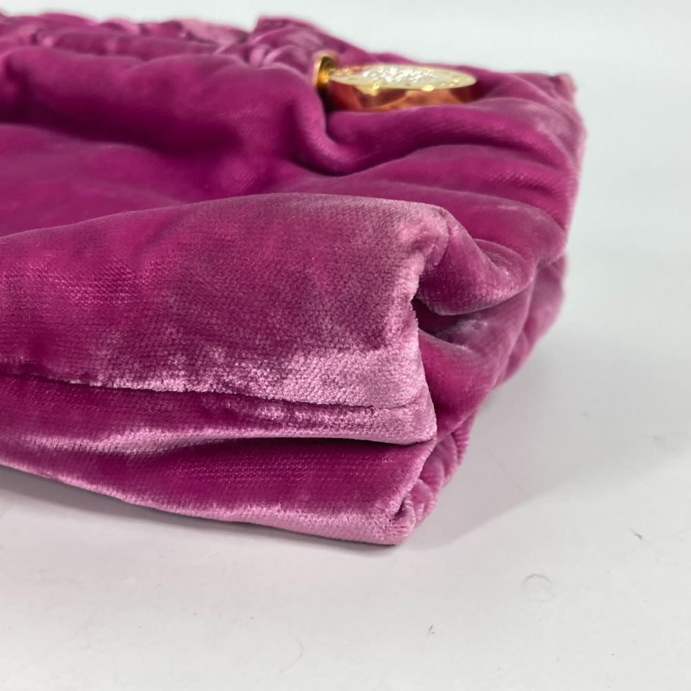 BVLGARI Clutch bag Velor pink Bulgari Bulgari Women Used Authentic