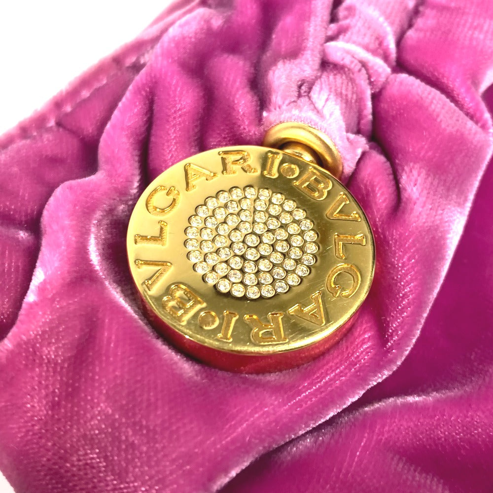 BVLGARI Clutch bag Velor pink Bulgari Bulgari Women Used Authentic