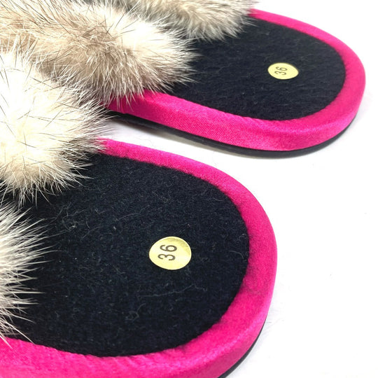 BVLGARI Sandals Fur, Rubber pink Bulgari Bulgari Women 36 Used Authentic