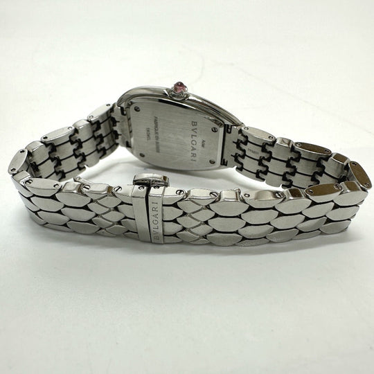 BVLGARI Watches Quartz SP33WSS Stainless Steel Silver Serpenti Seduttori white dial Women Used Authentic
