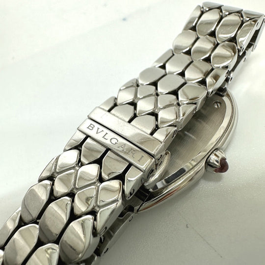 BVLGARI Watches Quartz SP33WSS Stainless Steel Silver Serpenti Seduttori white dial Women Used Authentic
