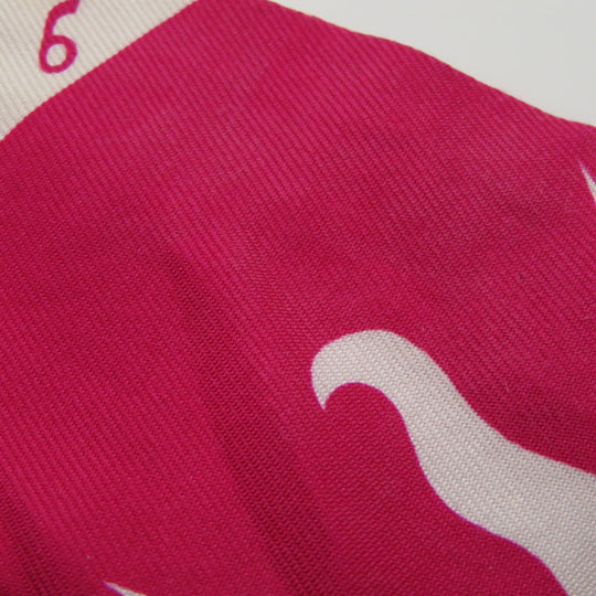 HERMES scarf silk pink Twilly  Women Used Authentic