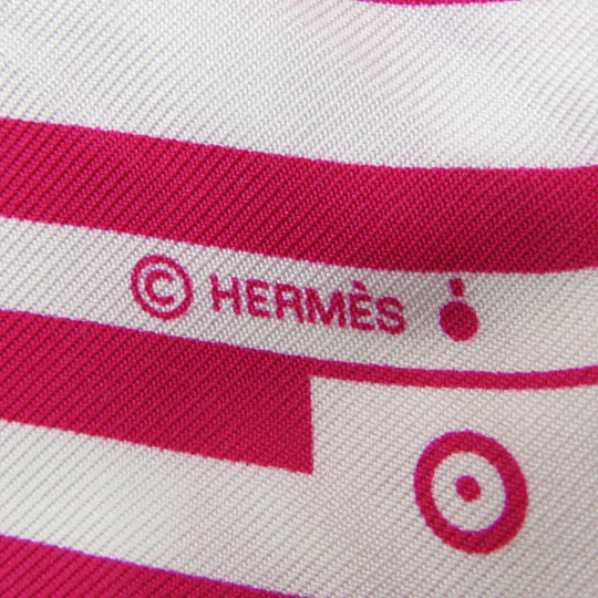 HERMES scarf silk pink Twilly  Women Used Authentic