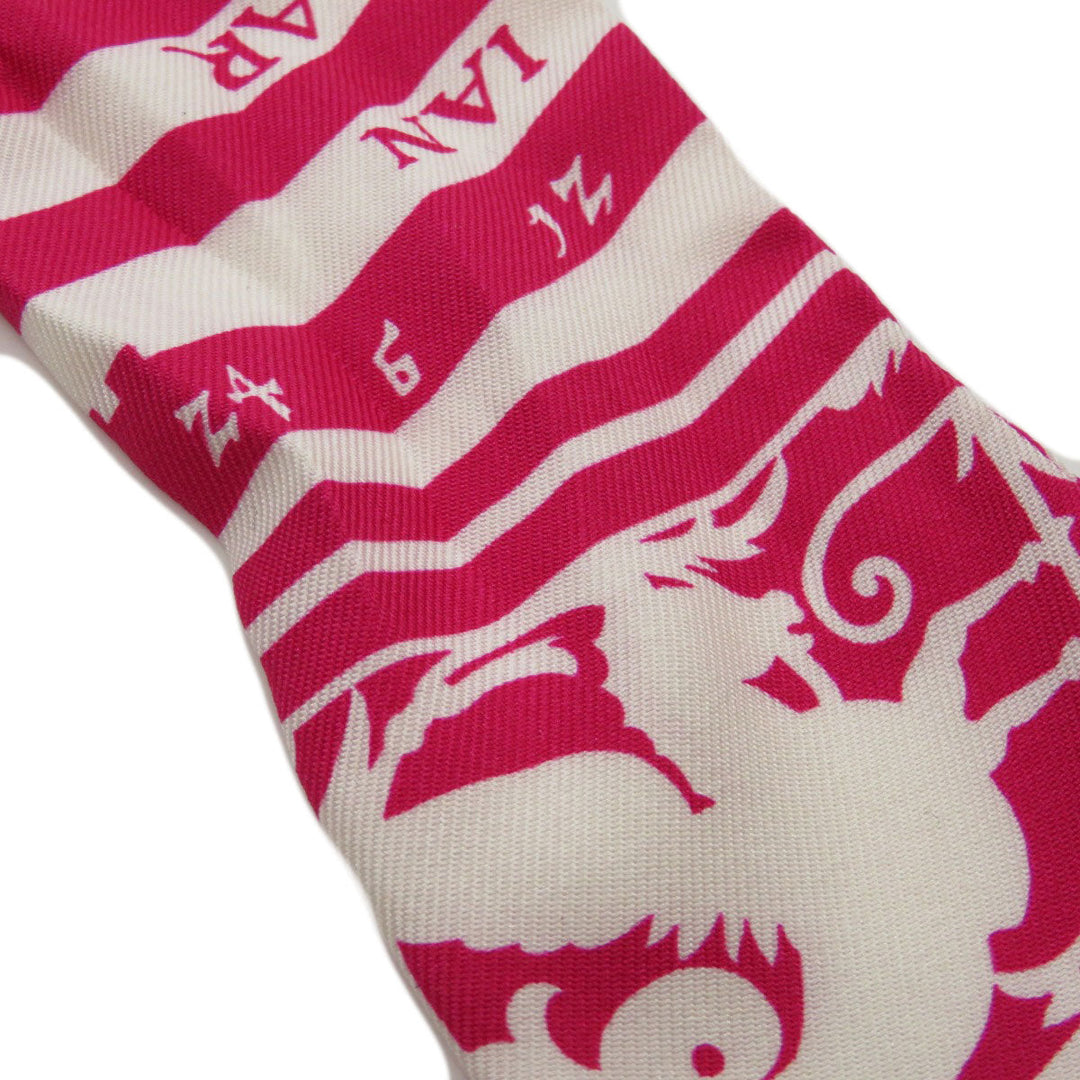 HERMES scarf silk pink Twilly  Women Used Authentic