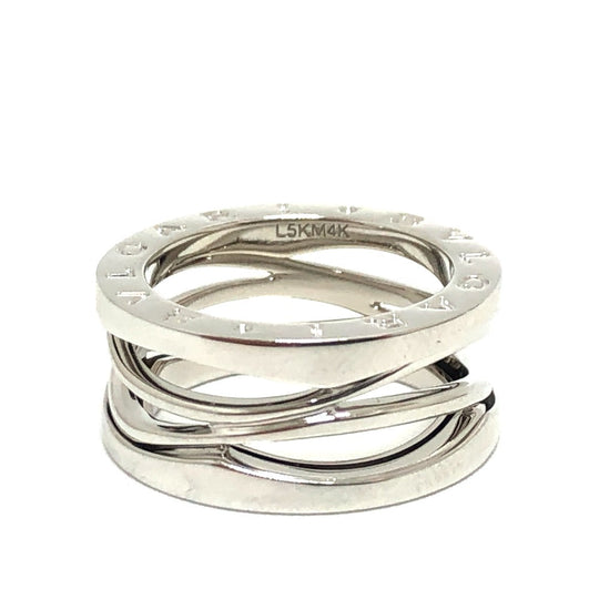 BVLGARI Ring K18WG Silver B-Zero1 Legend Ring Women 51 Used Authentic