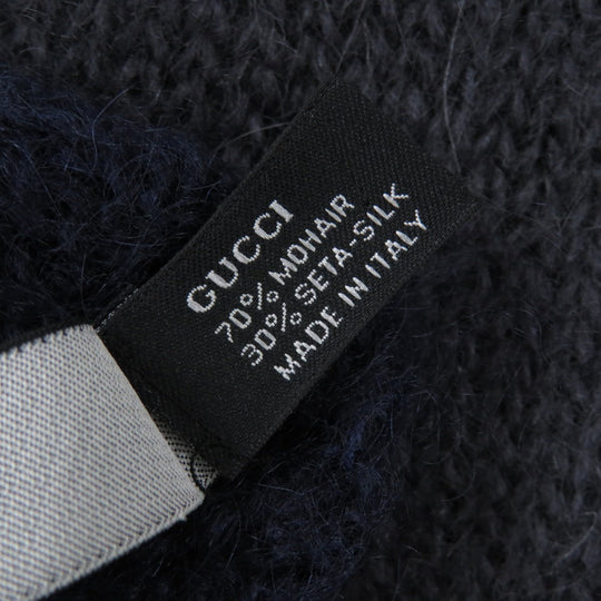 GUCCI Scarf Mohair, Silk blue 3 colors unisex(Unisex) Used Authentic