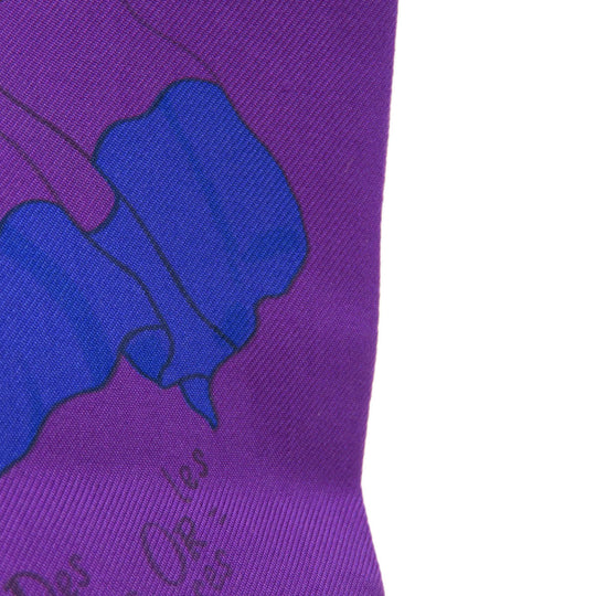 HERMES scarf silk purple Twilly Women Used Authentic
