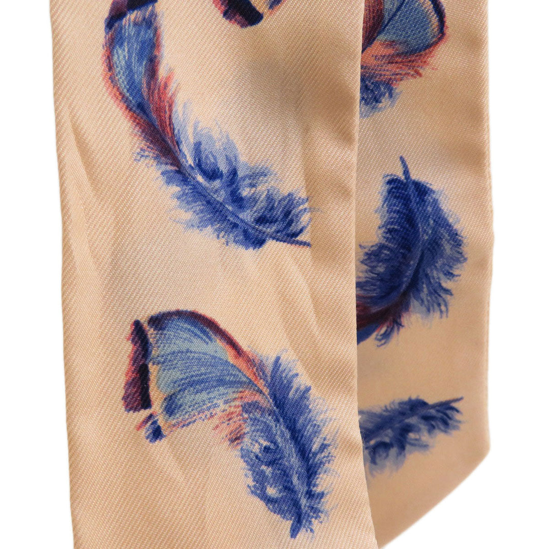 HERMES scarf silk pink Twilly Women Used Authentic