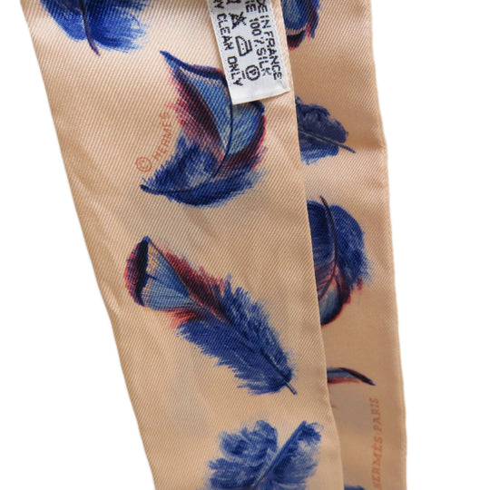 HERMES scarf silk pink Twilly Women Used Authentic