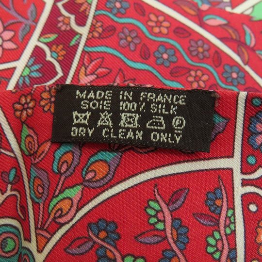 HERMES scarf silk Red Twilly Women Used Authentic