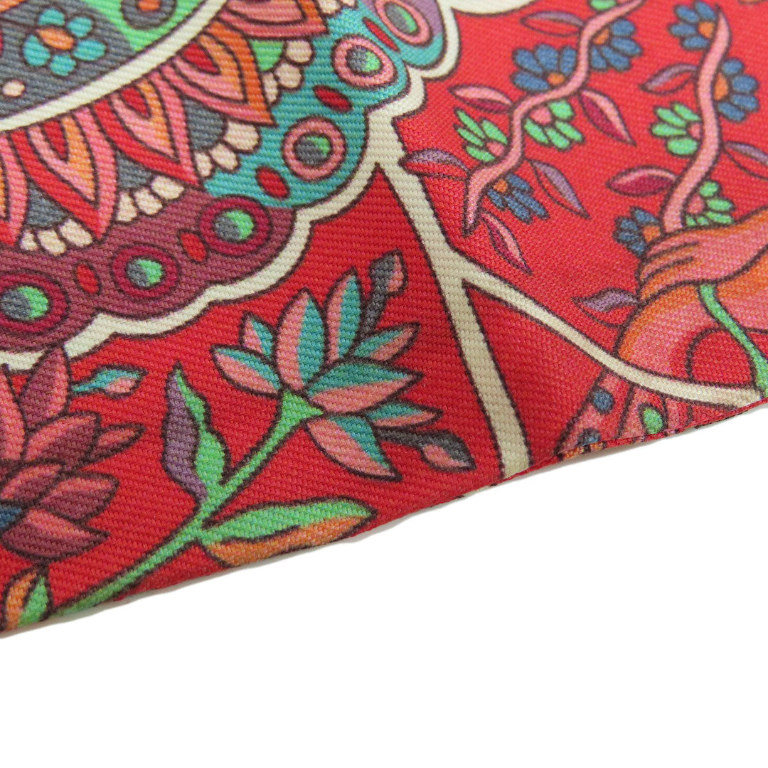 HERMES scarf silk Red Twilly Women Used Authentic