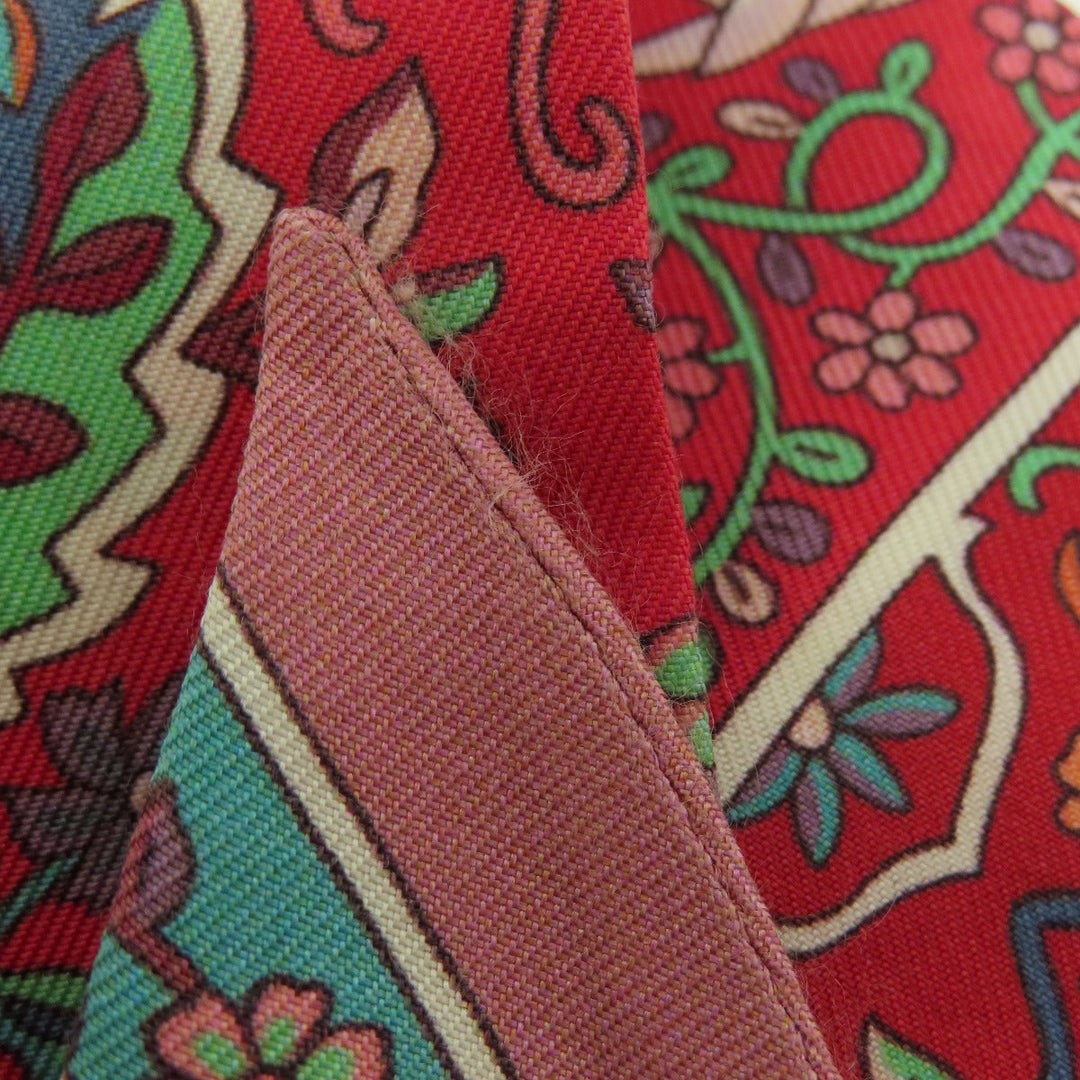HERMES scarf silk Red Twilly Women Used Authentic