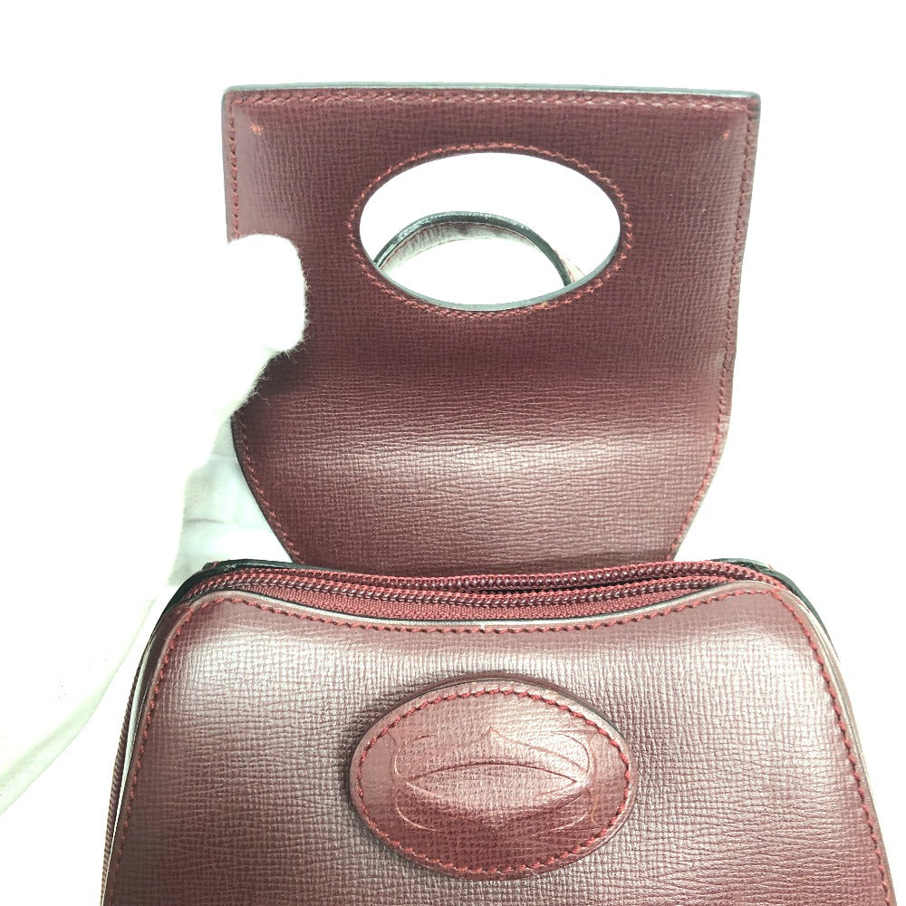 CARTIER Backpack leather wine-red Must Line