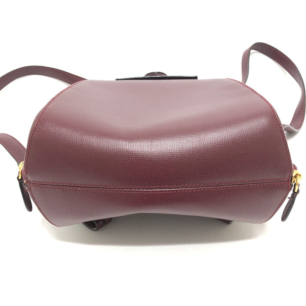CARTIER Backpack leather wine-red Must Line