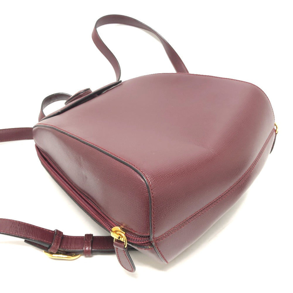 CARTIER Backpack leather wine-red Must Line