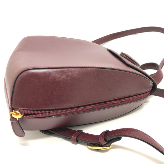 CARTIER Backpack leather wine-red Must Line