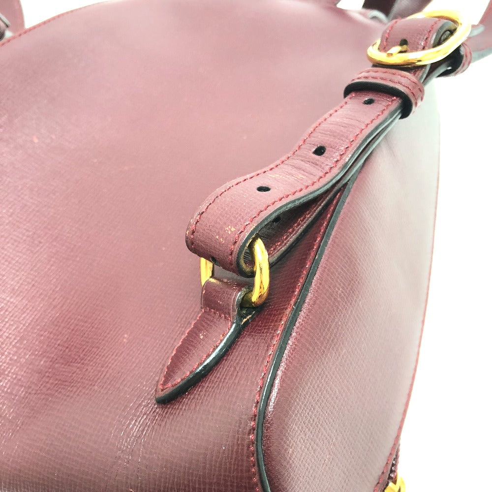 CARTIER Backpack leather wine-red Must Line