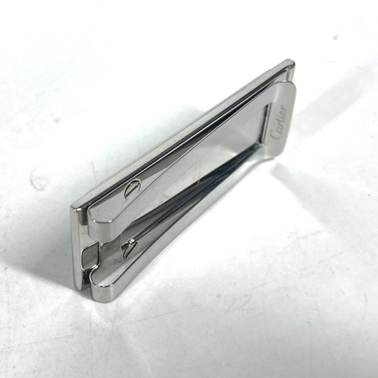 CARTIER Money clip Stainless Steel Silver Santos de Cartier Money Clip mens Used Authentic