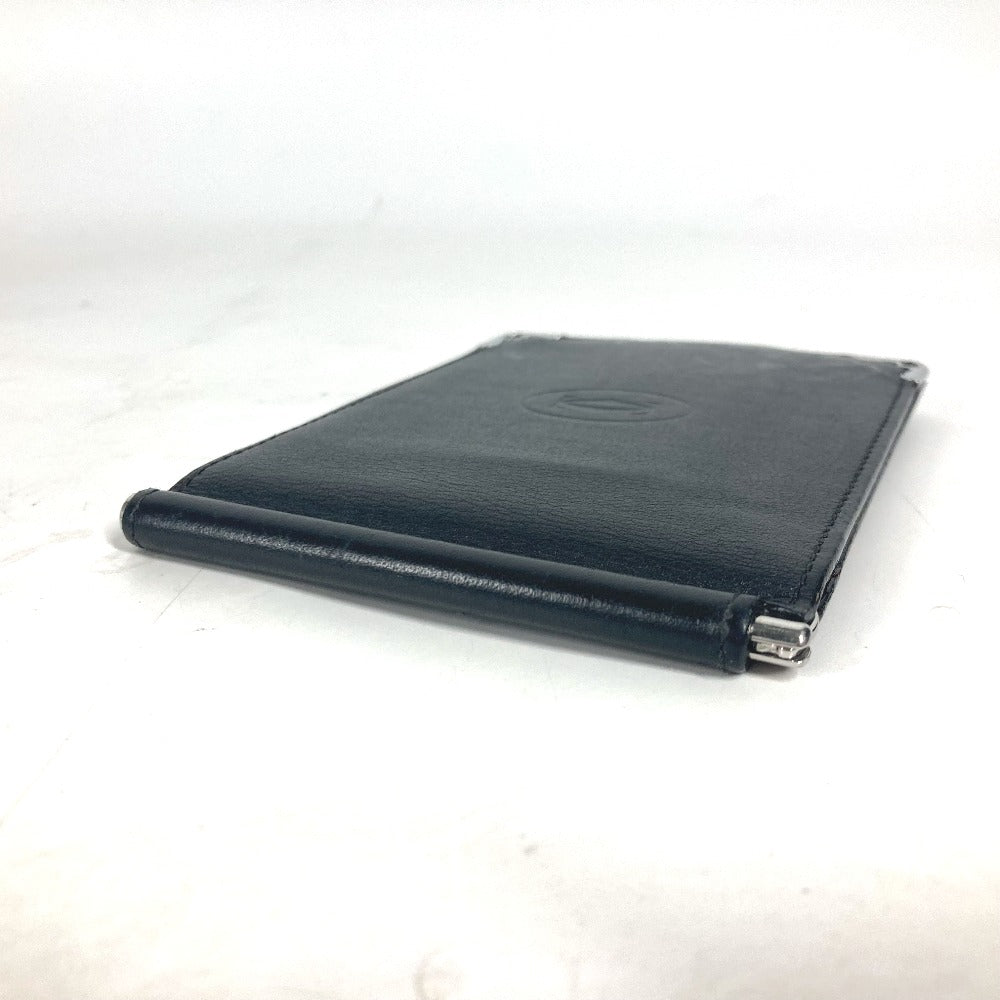 CARTIER Money clip L3000646 leather black Must Line logo Caposhon mens Used Authentic