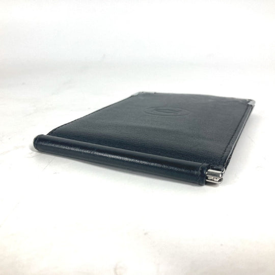 CARTIER Money clip L3000646 leather black Must Line logo Caposhon mens Used Authentic