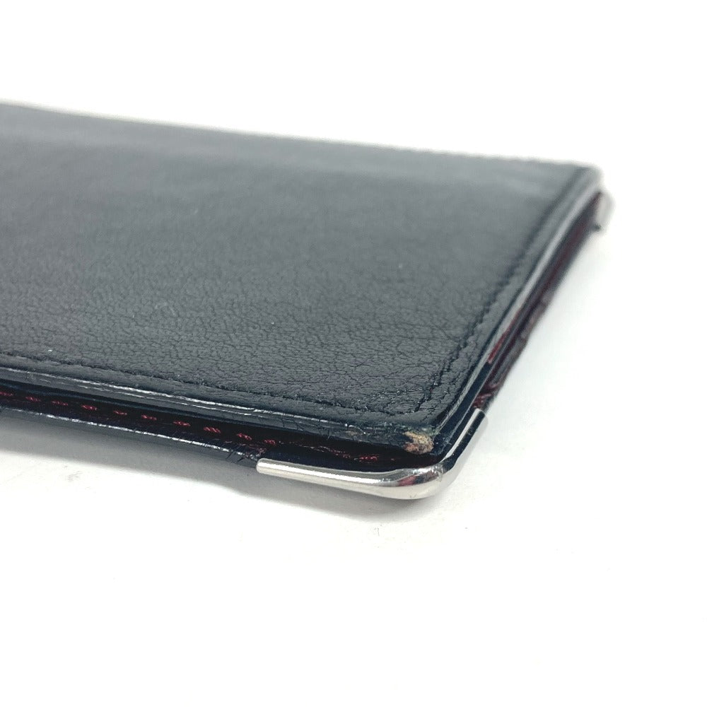 CARTIER Money clip L3000646 leather black Must Line logo Caposhon mens Used Authentic