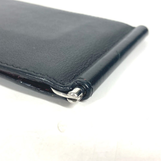 CARTIER Money clip L3000646 leather black Must Line logo Caposhon mens Used Authentic