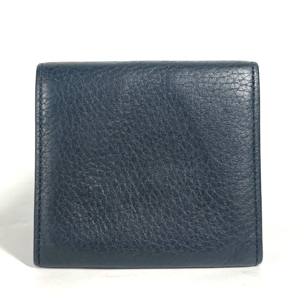 CARTIER Coin case leather black Must Line logo mens(Unisex) Used Authentic