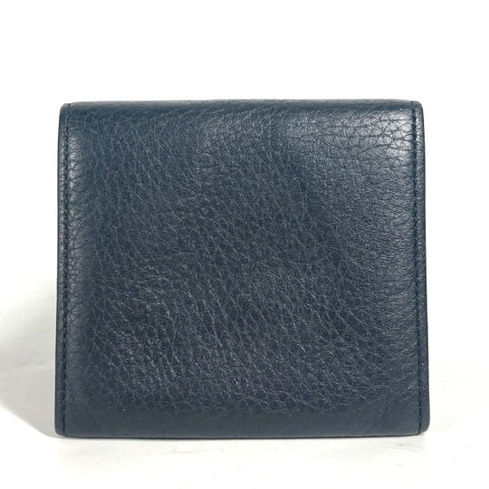 CARTIER Coin case leather black Must Line logo mens(Unisex) Used Authentic