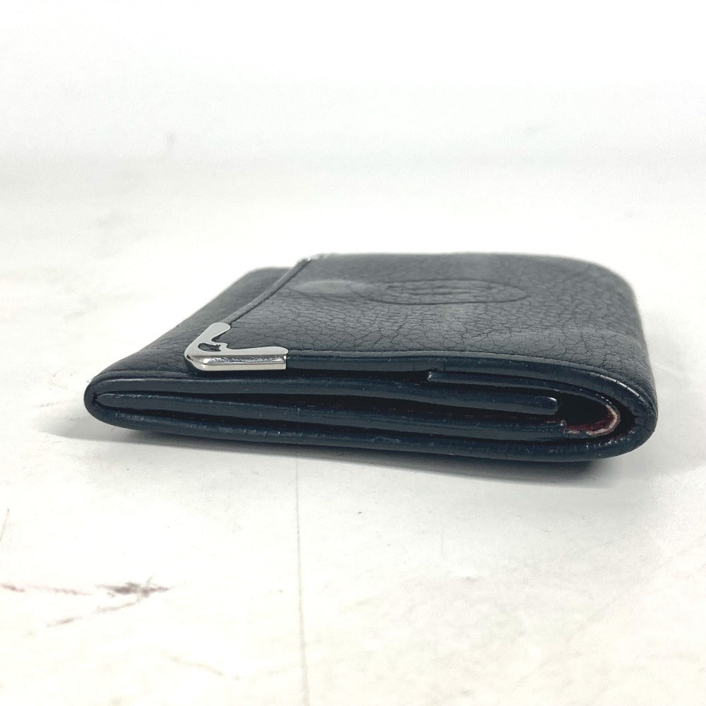 CARTIER Coin case leather black Must Line logo mens(Unisex) Used Authentic