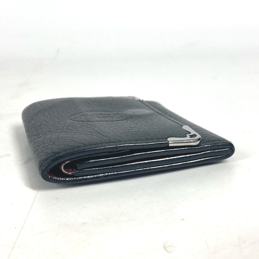 CARTIER Coin case leather black Must Line logo mens(Unisex) Used Authentic
