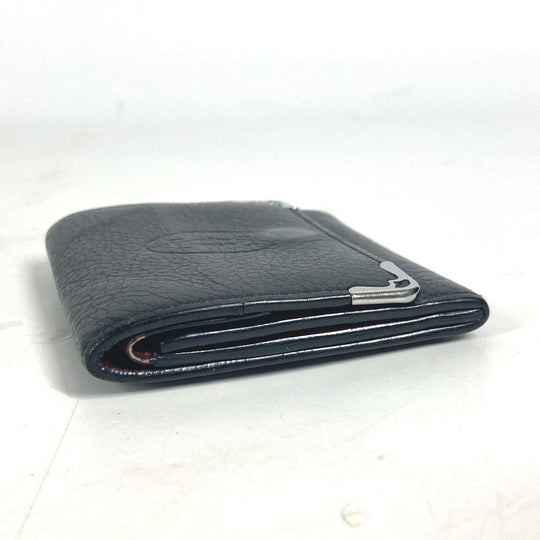 CARTIER Coin case leather black Must Line logo mens(Unisex) Used Authentic