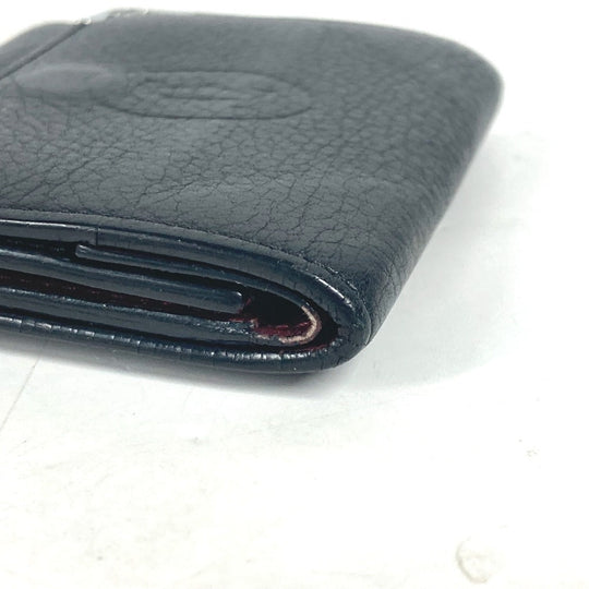 CARTIER Coin case leather black Must Line logo mens(Unisex) Used Authentic