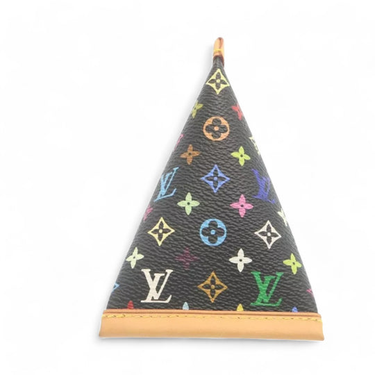 Louis Vuitton Monogram Berlino Coin Purse Multicolor Black Unisex with Chain Clip