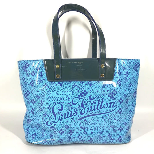 LOUIS VUITTON Tote Bag M93161 Leather / PVC blue Cosmic Blossom Cosmic PM Women Used Authentic