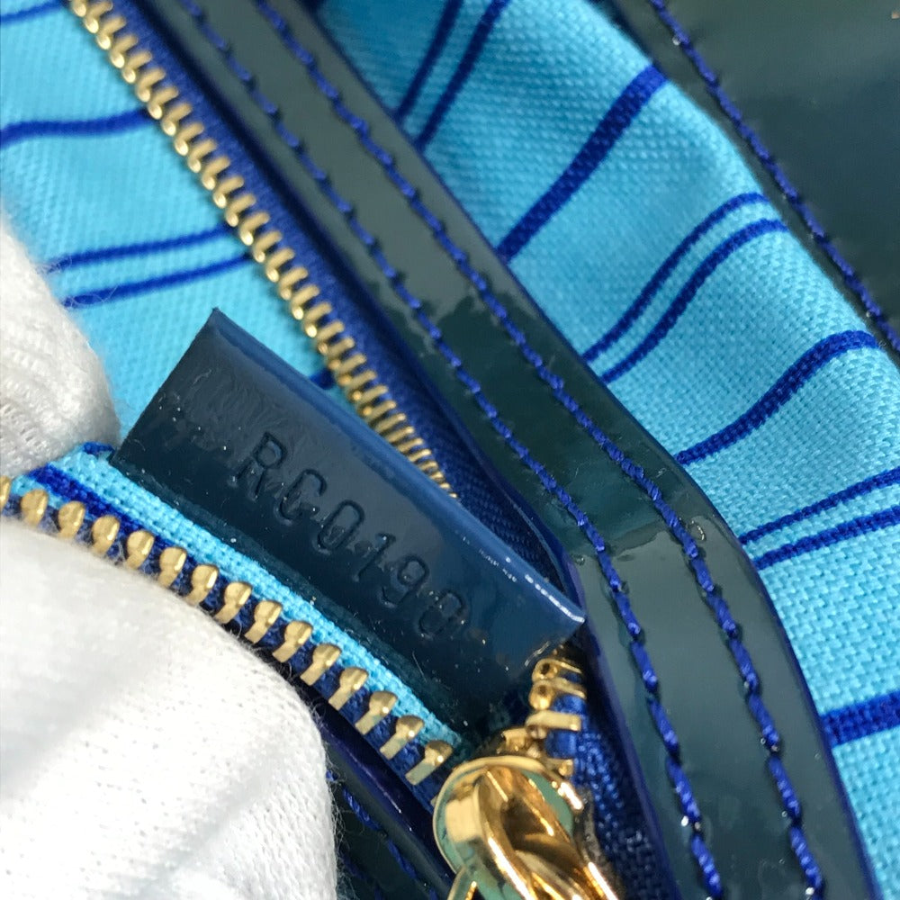 LOUIS VUITTON Tote Bag M93161 Leather / PVC blue Cosmic Blossom Cosmic PM Women Used Authentic