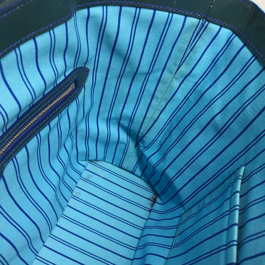 LOUIS VUITTON Tote Bag M93161 Leather / PVC blue Cosmic Blossom Cosmic PM Women Used Authentic