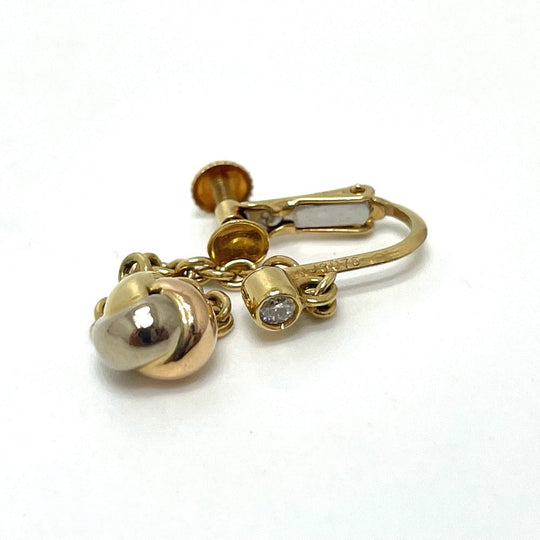 CARTIER Earring 18K Yellow Gold gold Trinity Ball 1PD