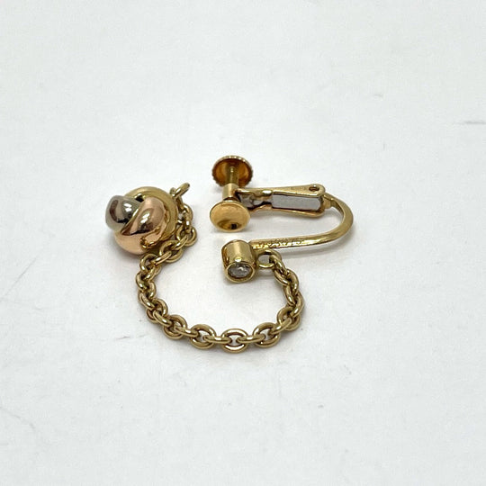 CARTIER Earring 18K Yellow Gold gold Trinity Ball 1PD