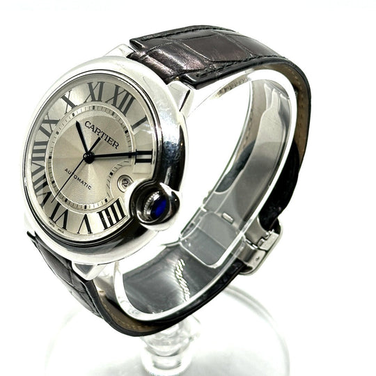 CARTIER Watches Mechanical Automatic W69016Z4 Stainless Steel Silver Ballon Bleu de Cartier Silver dial mens Used Authentic