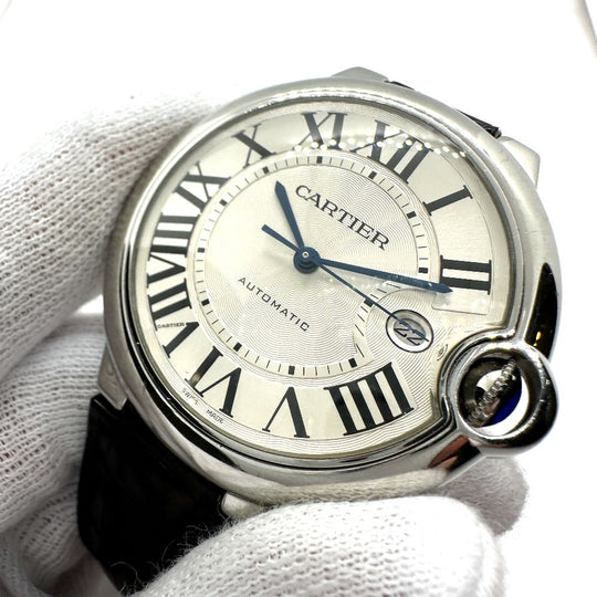 CARTIER Watches Mechanical Automatic W69016Z4 Stainless Steel Silver Ballon Bleu de Cartier Silver dial mens Used Authentic