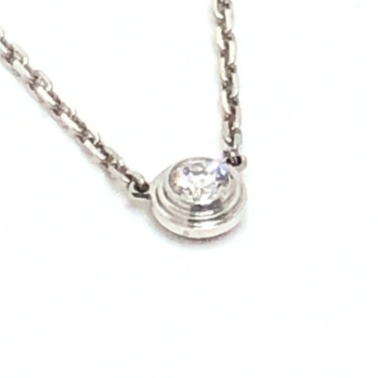 CARTIER Necklace K18WG Silver K18WG Amour XS Women Used Authentic