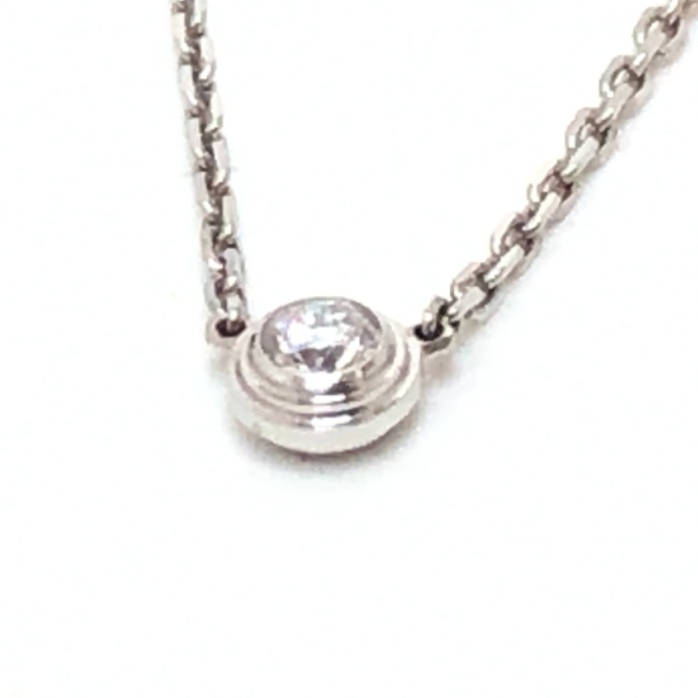 CARTIER Necklace K18WG Silver K18WG Amour XS Women Used Authentic