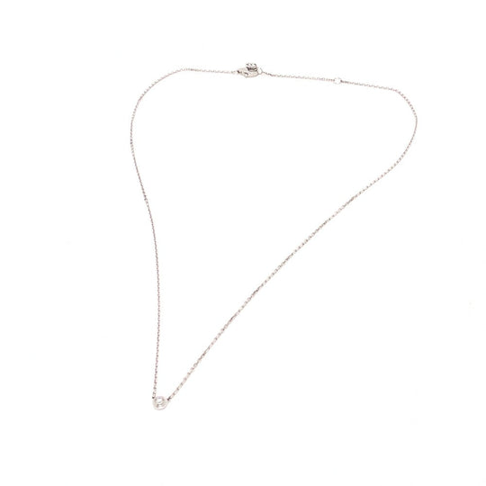 CARTIER Necklace K18WG Silver K18WG Amour XS Women Used Authentic