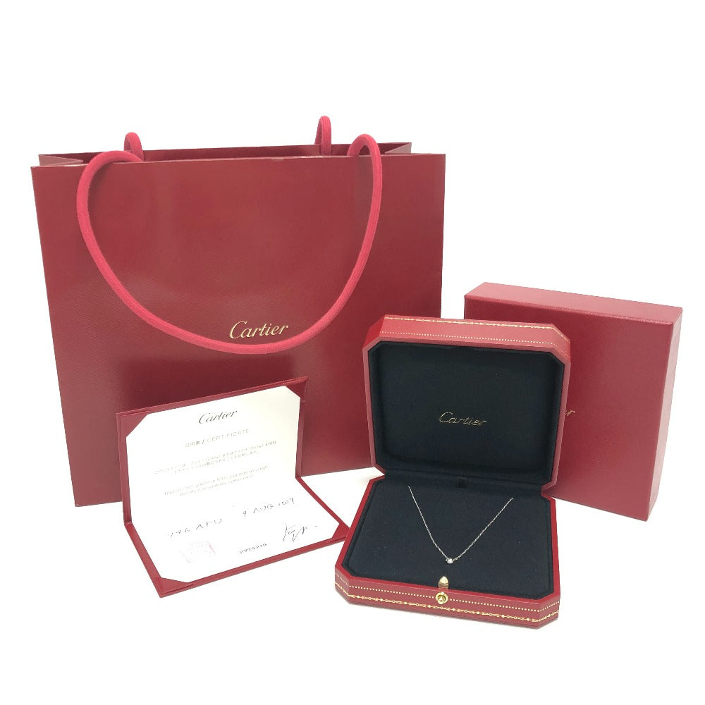 CARTIER Necklace K18WG Silver K18WG Amour XS Women Used Authentic